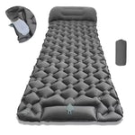 matelas gonflable bleu marine texture gouttes d'eau moderne coussin intégré 190cm 60cm camping extérieur