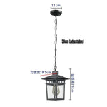 lampe suspendue pendentif noir bronze transparent classique salon chambre étanche antirouille