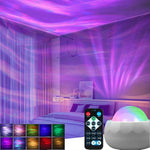 projecteur led blanc modes télécommande motifs coquillage moderne chambre veilleuse USB plug in