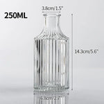 vases décoratifs modernes transparents rayures vertes fleurs maison table mariage