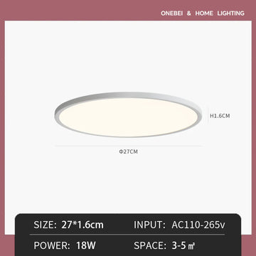 plafonnier led rond blanc ultra fin moderne luminaire intérieur salon chambre couloir minimaliste
