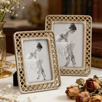 cadre photo doré argenté classique élégant support inclinable résine rectangle moderne decoration