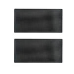 tapis bar caoutchouc silicone noir perforations antidérapant moderne cuisine accessoire résistant chaleur