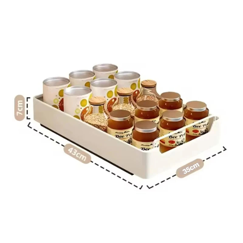 tiroir rangement acier inoxydable beige clair assiettes cuillères couverts boîtes bouteilles pâte moderne(vis)