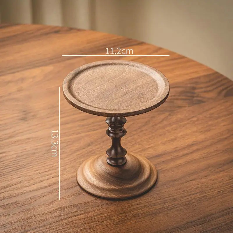 lampe poser classique artisanal marron foncé relief floral hauteur 19.3cm