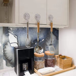 crochet mural transparent ventouse robuste support serviettes salle bain cuisine moderne étanche fixe mur