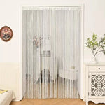 rideau chaîne moderne argenté brillant opaque 100x200cm chambre salon decoration fête mariage