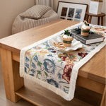 chemin table multicolore fleurs papillons classique polyester coton maison fête nappe