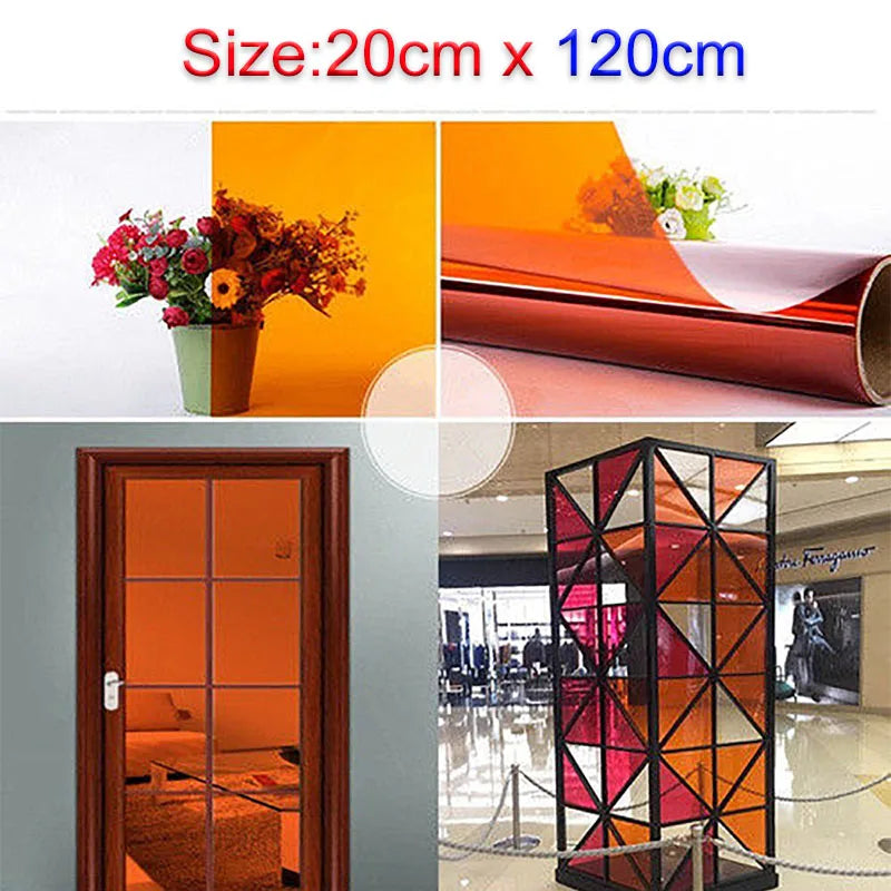 films verre adhésifs transparents multicolores moderne orange violet vert jaune rouge bleu