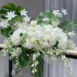 bouquet fleurs artificielles hydrangées blanc moderne mariage décoration intérieure anniversaire baby shower