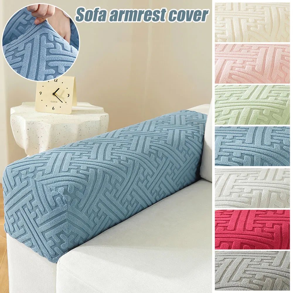 couvre accoudoirs canapé moderne doux polyester coton couleur gris rose bleu clair vert pastel