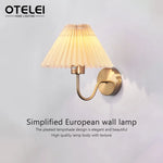 lampe murale moderne or plissée éclairage chambre coucher salon led fixée mur