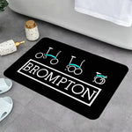 tapis moderne logo brompton antidérapant polyester imperméable chambre graphique floral adultes