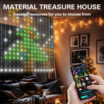 rideau lumineux led multicolore pixel art noel synchronisation musicale diy moderne