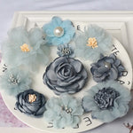 décoration intérieure fleurs artificielles violet bleu gris rose tissu romantique occasion mariage anniversaire