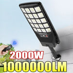 lampe solaire moderne détecteur mouvement 2000w ip67 étanche noir abs ledextérieur