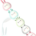 lampe table vert pastel rose pastel dessin animé oreilles lapin moderne pliable recharge usb