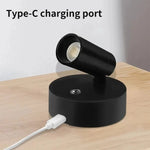 applique murale led rechargeable usb noir blanc moderne réglable intensité variable chambre étude