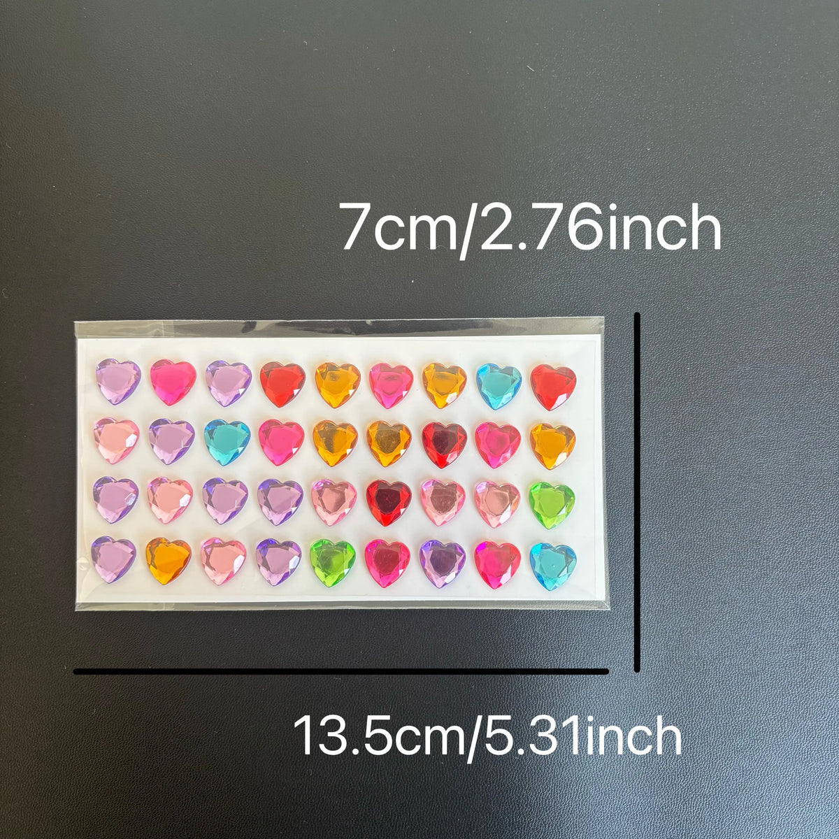 sticker decoratif multicolore coeur etoile brillant adhesif fleur ruban decor scene festive individuel pack