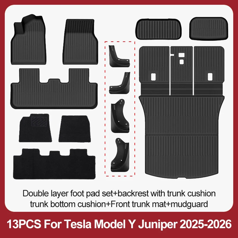 tapis sol voiture tesla model noir rayures horizontales moderne résistants lusure 10pcs sets