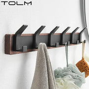 porte manteaux mural bois noir marron clair moderne minimaliste crochets rangement chambre couloir salle