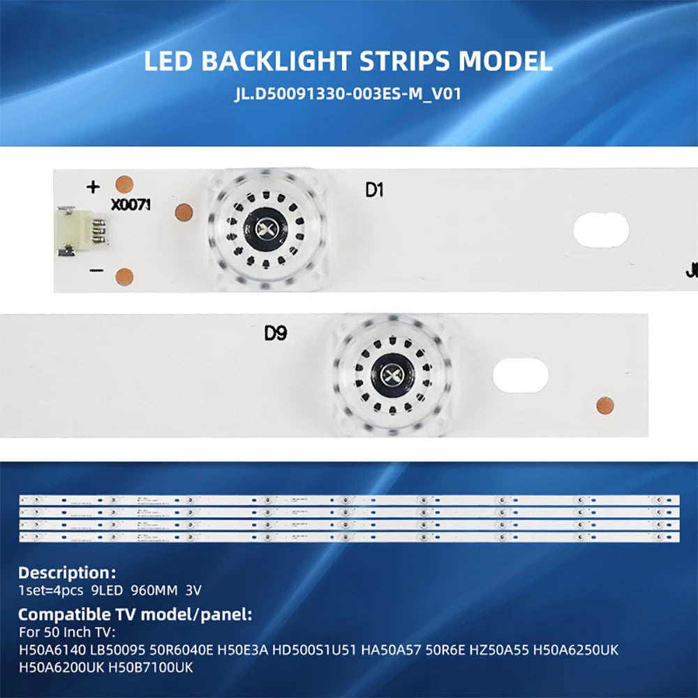 bandes rétroéclairage led blanc moderne téléviseur connecteur électrique pack four bands