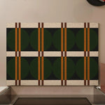 tapis pvc antidérapant moderne minimaliste géométrique vert beige marron bleu rouge