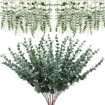 branche artificielle eucalyptus feuilles rondes vertes dorées décoration mariage centre table intérieur extérieur