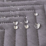 housse canapé extensible imperméable anti griffes animaux salon moderne gris beige rayures