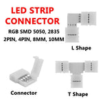connecteurs led ruban 2pin 3pin 4pin 8mm 10mm adhésifs modernes blancs certifiés rohs cee