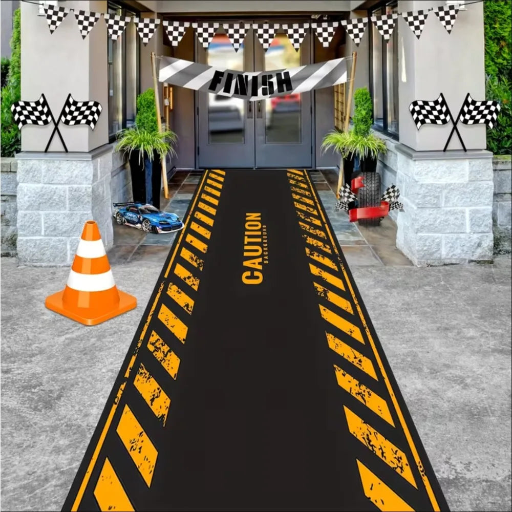 tapis moderne rayures diagonales noir jaune facile nettoyer durable salon extérieur commercialisation