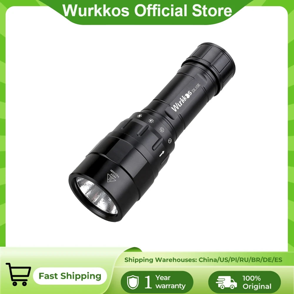 torche plongée led 4500lm rechargeable usb interrupteur rotatif 21700 batterie accessoires