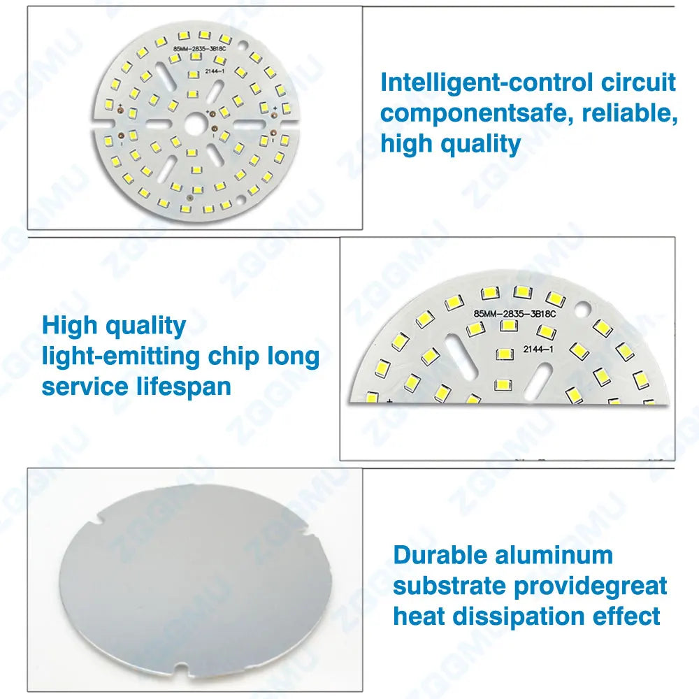 plaque led 18w 85mm blanc moderne diodes led 54 85v ccc certifié 45 48v
