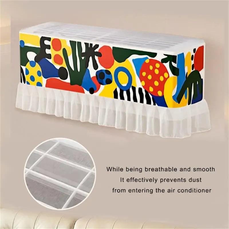 housse climatisation multicolore abstraite moderne forme géométrique ventilation
