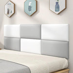 panneaux muraux autocollants 3d quadrillés modernes blanc gris rose noir
