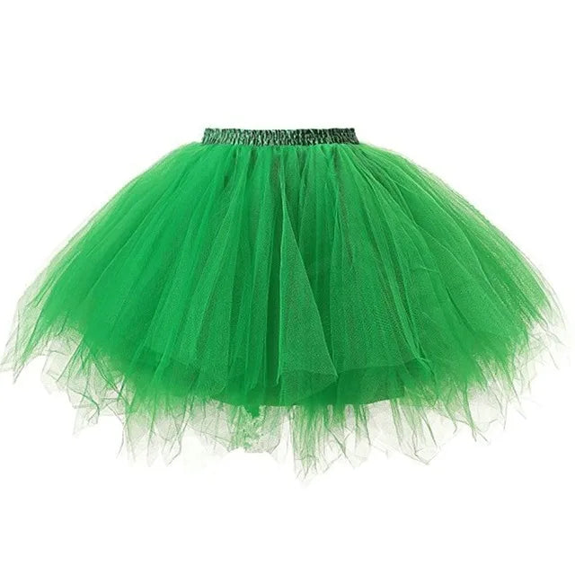 jupe tutu tulle rouge noir blanc vintage élastique dentelle junior mini translucide été femme