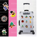 stickers dragon ball personnages occasion fete papier anime orange noir bleu blanc 100pcs
