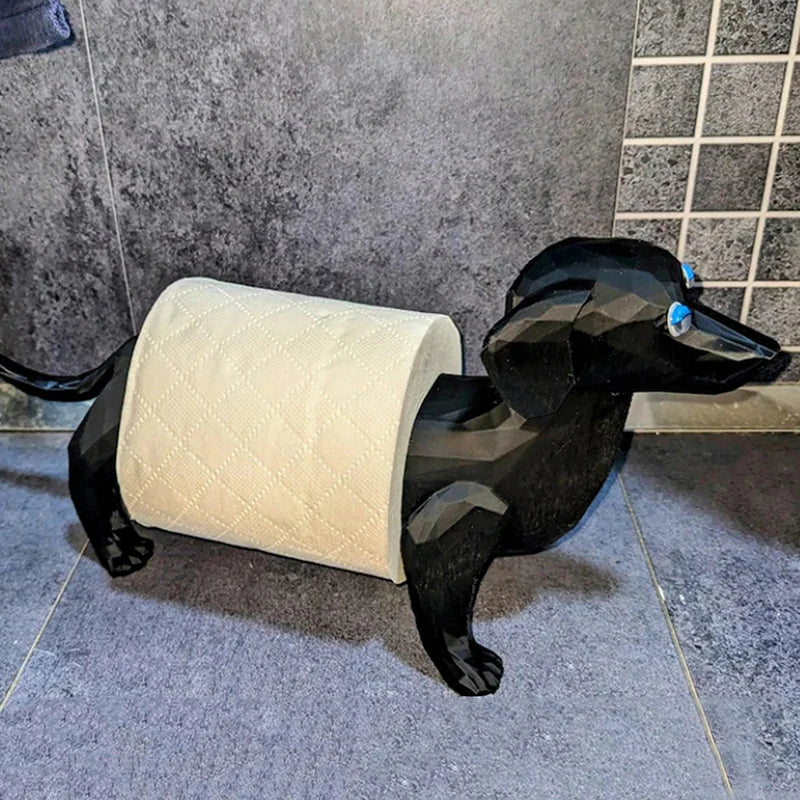 support rouleau papier toilette animaux rose noir gris beige porc grenouille adhesive fixe