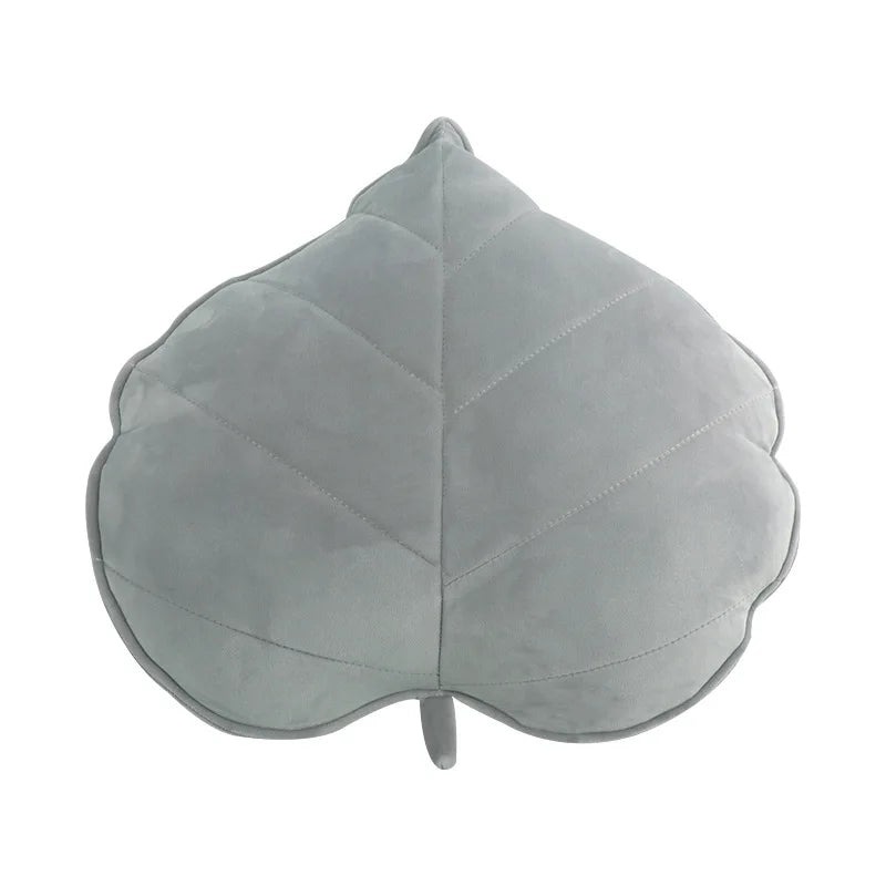 coussin rond imprimé feuilles velours amovible lavable moderne adultes multicolore
