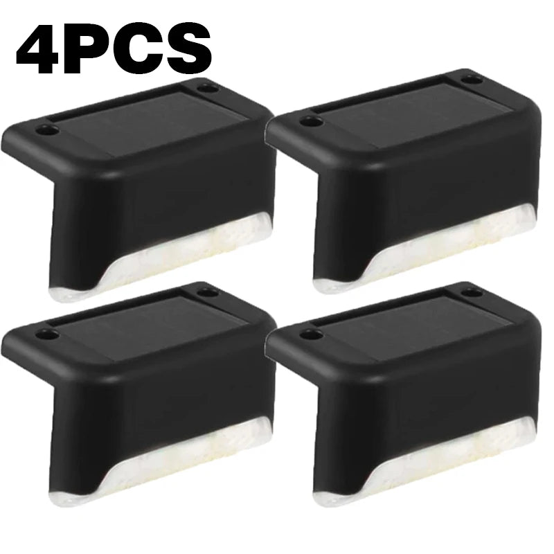lumière solaire extérieure noire ip65 moderne pièces éclairage marche led minimaliste