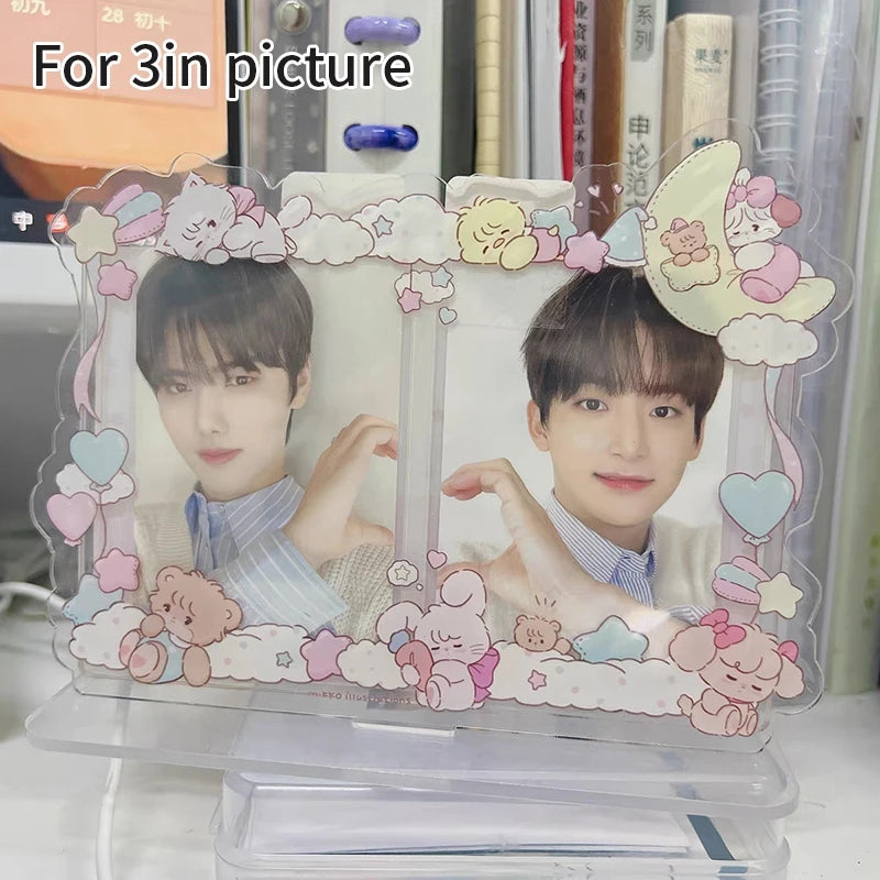 cadre photo transparent kpop coeurs papillons now playing angel puppy mignon rétro