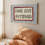 decoration murale classique moderne toile impression texte rayures horizontales chambre enfant 60x80cm