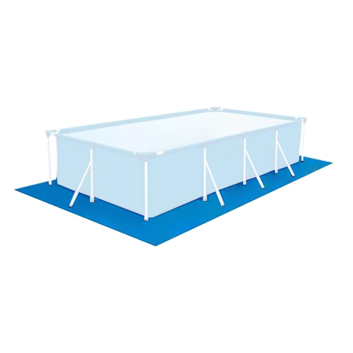 tapis piscine rectangulaire bleu moderne pliable texture tissée sol imperméable 2x3 2x4 2x5 3x5mètre