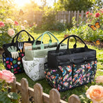 sac polyestertoi multicompartiments motifscolorés poisfloral noirvert blanc rangementjardinage fournituresoffice portablepratique