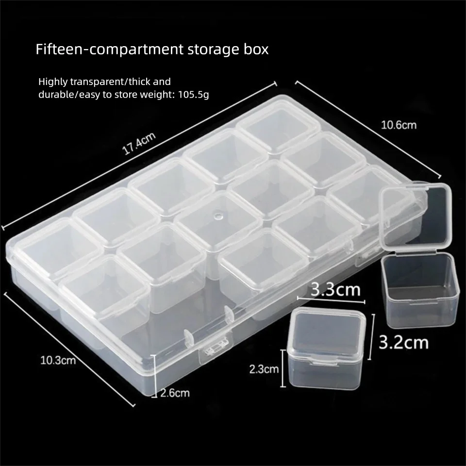 boîtes rangement transparentes modernes compartiments ajustables outils bijoux accessoires organisation pratique clips fermeture