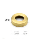 disques métalliques dorés lisses brillants modernes accessoires éclairage diy abat jour fixations invisibles trou