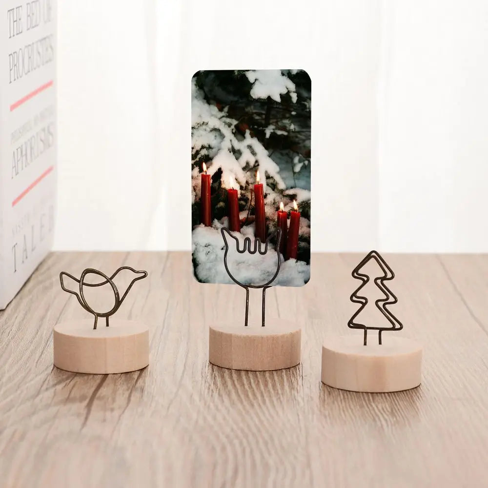 clips papier noir forme voiture oiseau étoile cœur minimaliste support bois