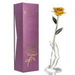 roses métal doré branches feuilles brillantes intérieur décoration saint valentin mariage
