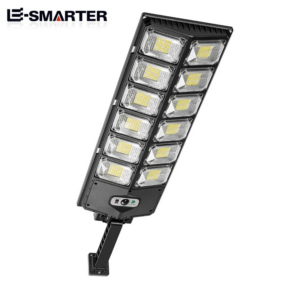 lampe solaire moderne noire capteur mouvement recharge solaire led fixation murale/commande distance