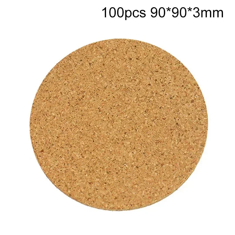 tapis sous verres marron clair naturels minimaliste respectueux environnement 100mm 90mm rond decoration table